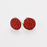 Silver Plating Stud Resin Druzy Drusy Earrings 12Mm Resin Cabochon Earrings for Women Jewelry Gift