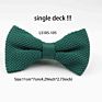 Single Deck Men Women Solid Color Bowknot Lovely Knit Bowtie Adjustable Neckwear Designer Knitting Butterfly Bow Tie