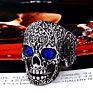 Stock Rts Men's Carbide Hip Hop Skull Ring Skull Punk Gothic Jewelry Engagement Wedding Party Ring for Men