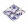 Tie Gift Box White Dress Mens Neck Printed Bowtie Adjustable and Pocket Square Set Linen Bow Ties