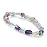 Women Amethyst Ruby Quartz Amazonite Tourmaline Mixed Gemstones Nuggets Beads Stretch Bracelet Beads for Jewelry Making