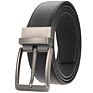 Zk707-3 Zinc Alloy Pin Buckle Genuine Leather Belt for Men