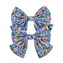 2Pcs/Pair 24 Colors Vintage Linen Fabric Bow Hair Clip Korean Headwear Ponytail Clip Simple Fabric Girl Hair Bows