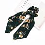 Butterfly Hair Tie Floral Print Bandana Personalized Designer Luxury Long Scarf Hair Scrunchies