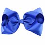 Cute 8 Inch Grosgrain Solid Color Bowknot Hair Bows with Clips Handmade Price Kid Girls Hair Accessories