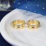Cz Diamond Simple Ear Cuffs 18K Gold Plated Clip on Earrings Non Pierced for Women