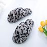 Fluffy Slippers Women Indoor Shoes Ladies Cross Leopard Print Fur Slippers Female Home Fur Slides Faux Fur Slipper