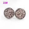 Jewelry Shining Glitter Girls Earings 12Mm Stainless Steel Women Star Color Bling Crystal Druzy Stud Earrings