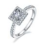Krkc Solitaire Cluster Heart Wedding Bands 1/2 1 Ct 925 Sterling Silver Vvs1 Diamond Moissanite Engagement Rings for Women