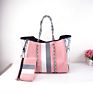 Neoprene Beach Tote Bag Women Shopping Bag Light and Soft Fabric Extra Large Capacity Eco-Friendly Single Shoulder Bag