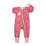 Newborn Cotton Print Long Sleeve Zipper Style Baby Kids Stripe Cheetah Leaf Print Autumn Zip up Bodysuits Sleeper Romper