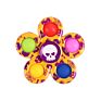 Rainbow Pop Bubble Fidget Spinner Simple Push Tie Dye Fidget Toys Silicone Spinners