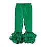 Sales Toddler Ruffle Leggings Solid Color Triple Cotton Kids Clothing Girls Ruffle Pants