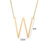 Shangjie Kalung Stylish Long Gold Plated Necklace Hip Hop Large Letter Necklace Stainless Steel Initial Necklace