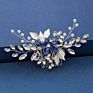 Silver Pearl Crystal Wedding Hair Combs Hair Accessories Bride Bridesmaid Jewelry for Women