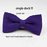 Single Deck Men Women Solid Color Bowknot Lovely Knit Bowtie Adjustable Neckwear Designer Knitting Butterfly Bow Tie