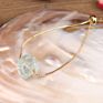 Single Stone Gold Chain Adjustable Crystal Bracelets Natural Nugget Quartz Crystal Simple Bracelet