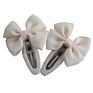 Snap Hair Clips with Bow Barrettes Bb Clips Hairbows Hairgrips Headwear Accessories for Baby Girls