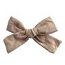 Soft Cotton Linen Fabric Bow Hair Clips Schoolgirl Sailor Bow Clips Baby Girls Hair Accessories