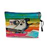 Vintage Beach Scenery Print Women Travel Storage Bag Linen Cloth Toiletries Organize Cute Cosmetic Bag Portable Make up Pouch