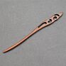 Vintage Retro Chinese Black Wooden Sandalwood Carved Long Horn Fork Pen Hairpin Wood Chopsticks Hair Sticks Pins Picks for Women