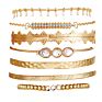 Vriua Charm Beads Bracelets Women Bohemia Vintage Feather Disc Tassel Bracelet & Bangle Set Jewelry Wood Layer Crystal