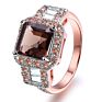 Wedding Engagement Jewelry 925 Sterling Silver White Gold Cubic Zirconia Ring