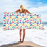 Women Square Microfiber Multicolor Pattern Animal Leopard Print Beach Towels Sunflowers Serape Colorful Pool Towel