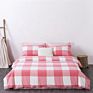 100% Cotton 4 Piece Bedding Set Plaid Checker Pattern Minimalist Style Twin Queen King Size Fitted Sheet Bedding Set