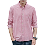 100% Cotton Striped Chemise Homme Long Sleeve Button down Shirts for Men