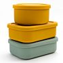 100% Food Grade Silicone Food outside Tableware Grid Box with Lid