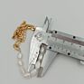 100% Nature Freshwater Pearl Bracelet , 6.5-9.5 Mm Baroque Pearl Bracelet Mixed with Stainless Steel Chain ,18K Gold Plating