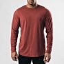 100%Cotton Men's Relaxed Premium Long Sleeve Scoop Hemline Shirts Printed Logo