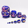 10Pcs Flower Russian Matryoshka Nesting Dolls for Kids Seller Dolls Hand Painted Wooden Toys Birthday Gifts