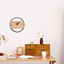 12 Inch Nordic Metal Wooden Wall Clock Living Room Bedroom Modern Minimalist Creative Quartz Wall Clock