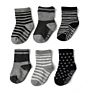 12 Pairs Kids Non Slip Skid Socks Grips Sticky Slippery Cotton Crew Socks for 1-2-3-4-5-6-7 Years Old Children Youth Boy Girl