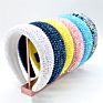 13 Multicolor 45Mm Wide Sponge Crystal Hair Bands Padded Hair Hoop Rhinestone Headbands for Girls Women