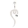 14G Snake Belly Button Piercing Stainless Steel Navel Ring