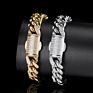 14K 18K Gold Plated Stainless Steel Iced Out Cz Miami Hip Hop Jewelry Cuban Luxury Link Chain Diamond Bracelet for Men Women