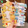 14Pcs Cute Girl Fruit Rainbow Hairpins Cartoon Bobby Pin Hair Clips Girls Children Headband Kids Accessories