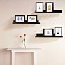 16 Inch Black Floating Shelves Set of 3 Picture Ledge Wall Mount Shelf for Bedroom Living Room Office Kitchen
