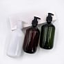 16 Oz 500 Ml Amber Pet Plastic Refillable Pump Hand Soap Bottles Plastic Body Wash Liquid Soap Bottles with Pump Dispenser