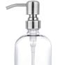 16 Oz Hand Liquid Soap Dispenser Boston Glass Bottles with Stainless Steel Pump