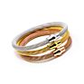 18K Gold Plated Bracelets for Men Women Stainless Steel Stretch Mesh Rope Bracelet with Magnetic Clasp