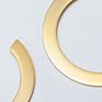 18K Gold Plated Earings Stainless Steel Jewelry Circle Shiny Big Hoop Earrings Eef1018-G1
