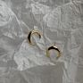 18K Gold Plated Moon Shaped Earrings 925 Sterling Silver Stud Earrings
