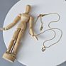 18K Gold Plated Plain Gold Figure Face Necklace Real Gold Plated Necklace Stainless Steel Necklace