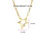 18K Gold Star Screw Clasp Lock Chain Necklace