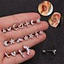 1 Pcs Piercing Earrings for Women Jewelry Broncos Heart Moon Star Stud Earrings Initial Ear Cartilage Earrings