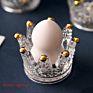 1Pcs Glass Crown Candlestick Embossed Ring Beauty Tray Put Cosmetic Shelf Jewelry Storage Box